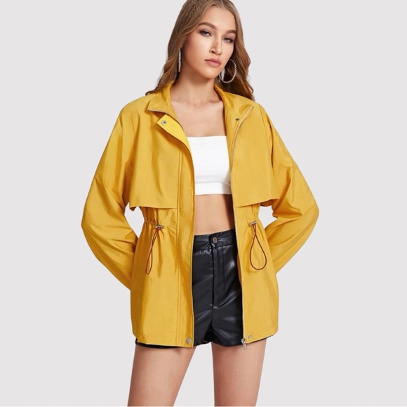 Yellow Windbreaker Jacket Sz. Medium - Picture 3 of 9
